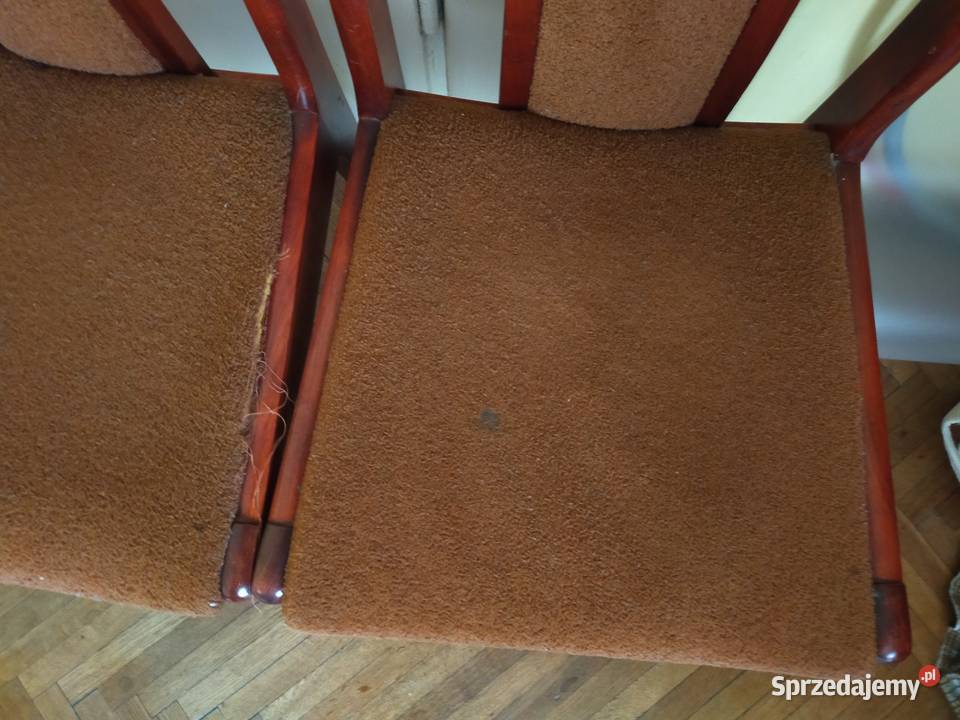 Stół i krzesła lite drewno lata 90te 85cm Warszawa sprzedam