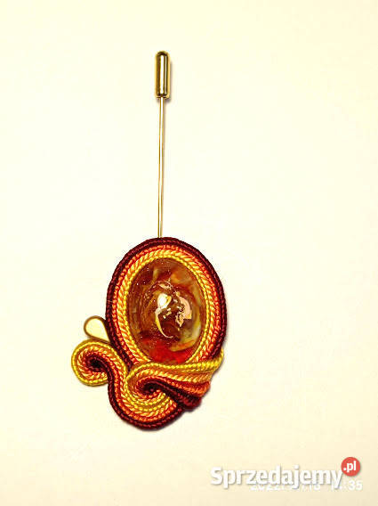 BROSZKA NA SZPILCE Z ŻYWICĄ SUTASZ Warszawa