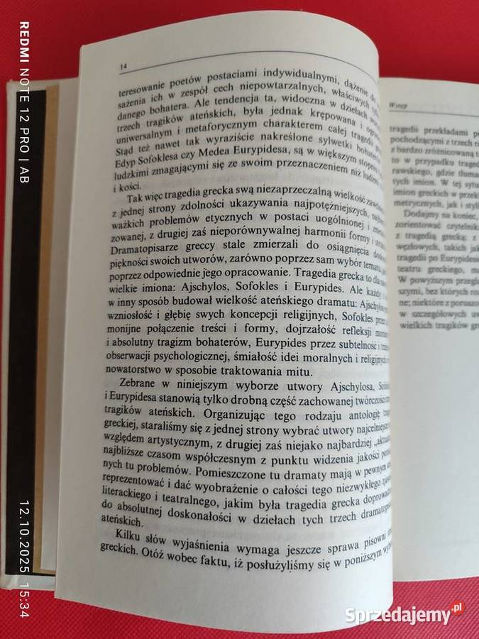 Ajschylos Sofokles Eurypides Antologia tragedii Katowice sprzedam