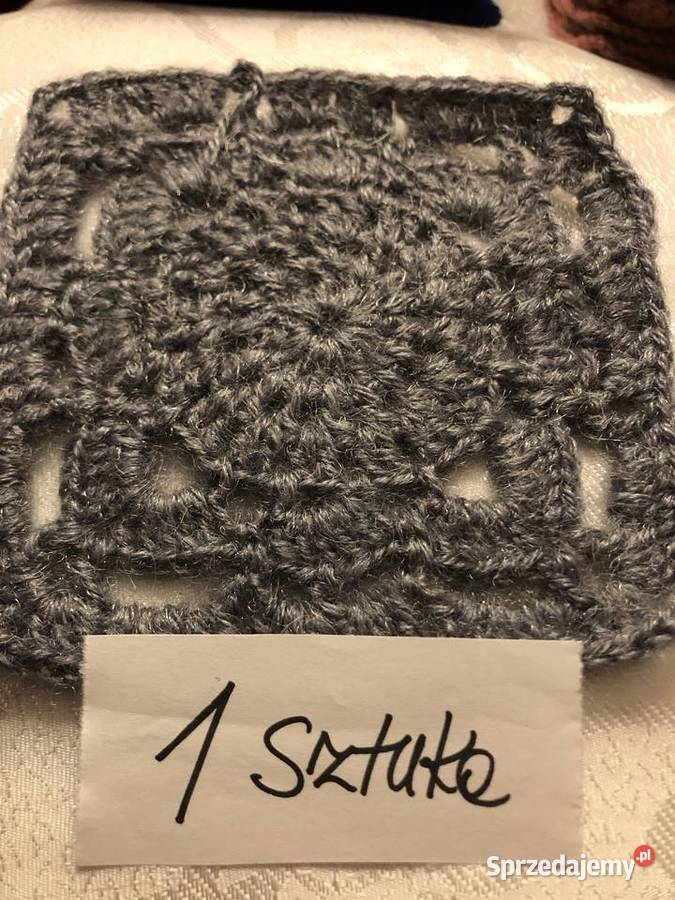 Kwadraty babunina szydełku plednarzutapoduszka Zegrze