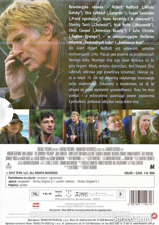 REGUŁA MILCZENIA RREDFORD SSARANDON SLaBEOUF Kalisz