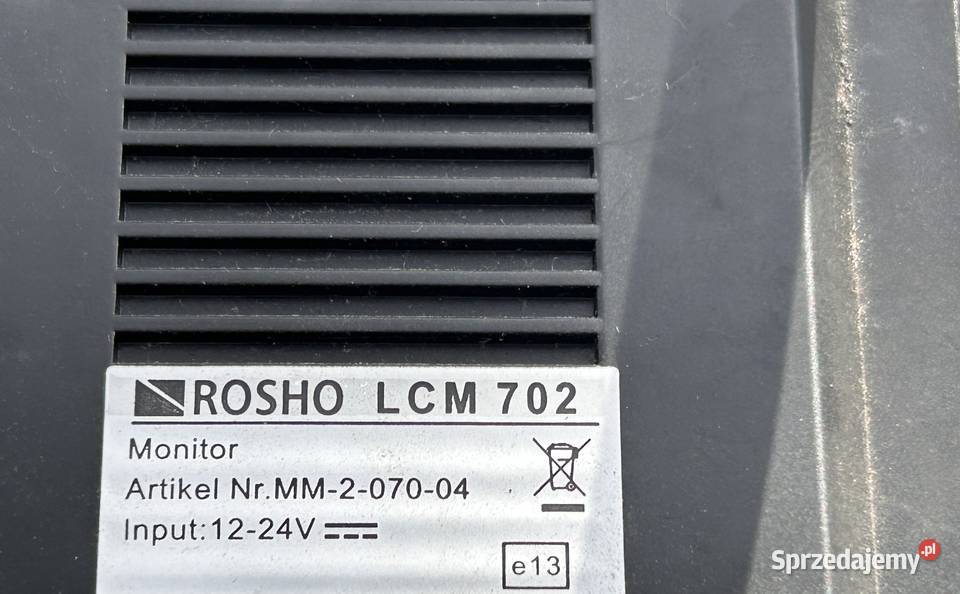 MONITOR POKŁADOWY ROSHO LCM 702 MM207004 ciężarowe Sulechów