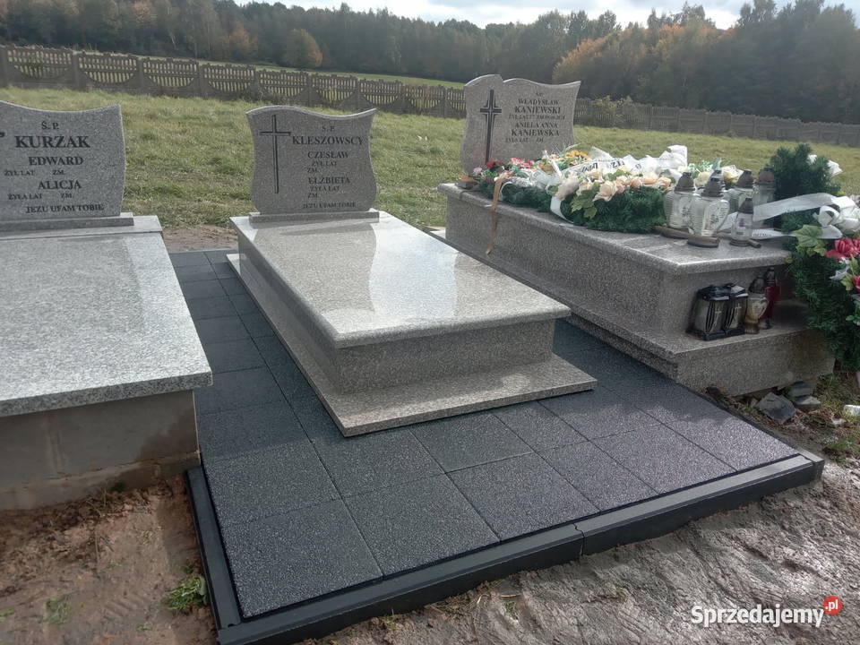 Układanie kostki wokół nagrobków Pozostałe usługi Zamość