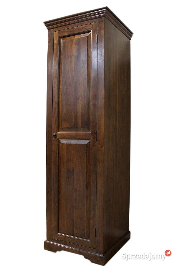 Wąska drewniana kolonialna szafa LONDON z akacji Szafy, regały, półki Lublin