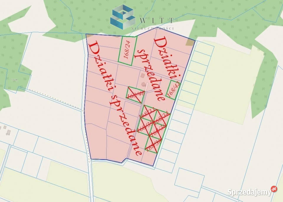 sprzedaży działki Łączno 1503m2