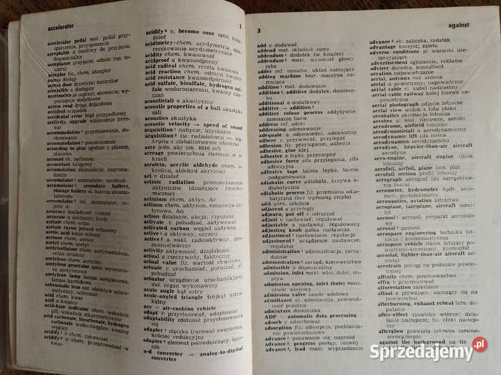 Mały słownik techniczny angielskopolski ISBN 8320408423 Książki do nauki języka obcego Książki i Podręczniki Kraków