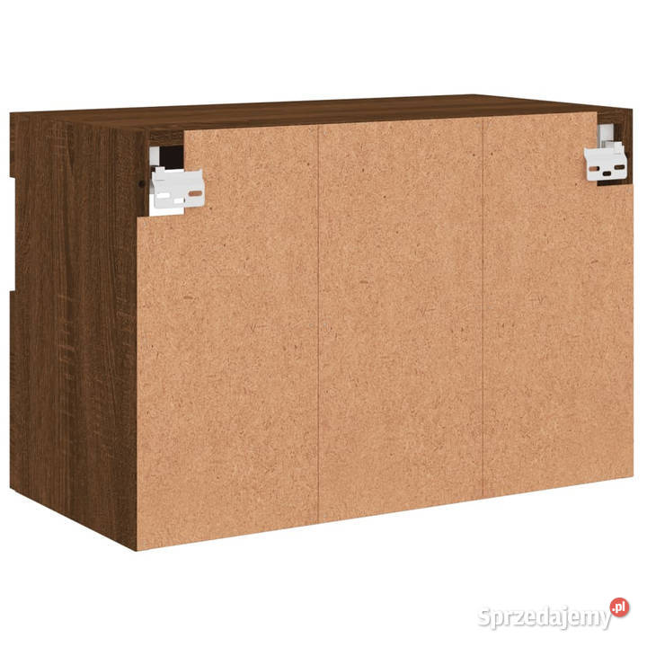 Ścienna szafka TV z LED brązowy dąb 60x30x40 Warszawa