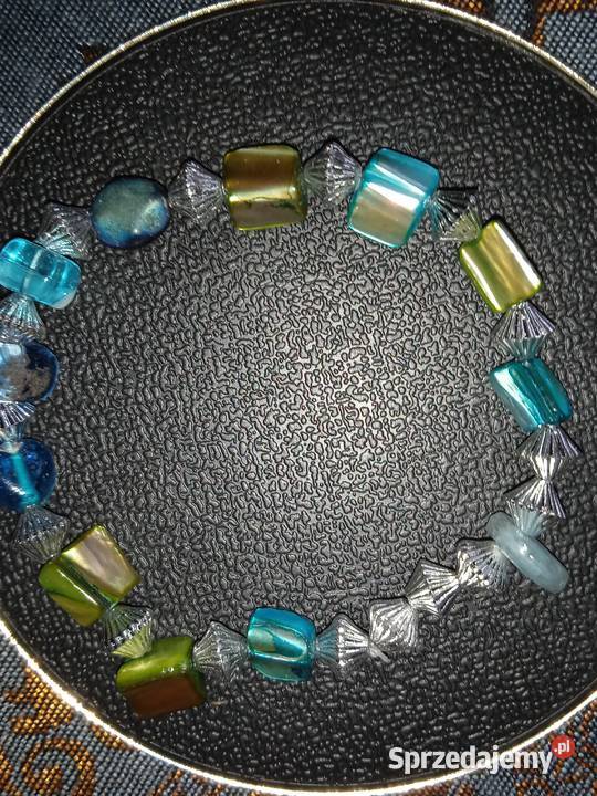 BRANSOLETKA Z MASY PERŁOWEJ I KORALIKÓW Ozdoby Piła