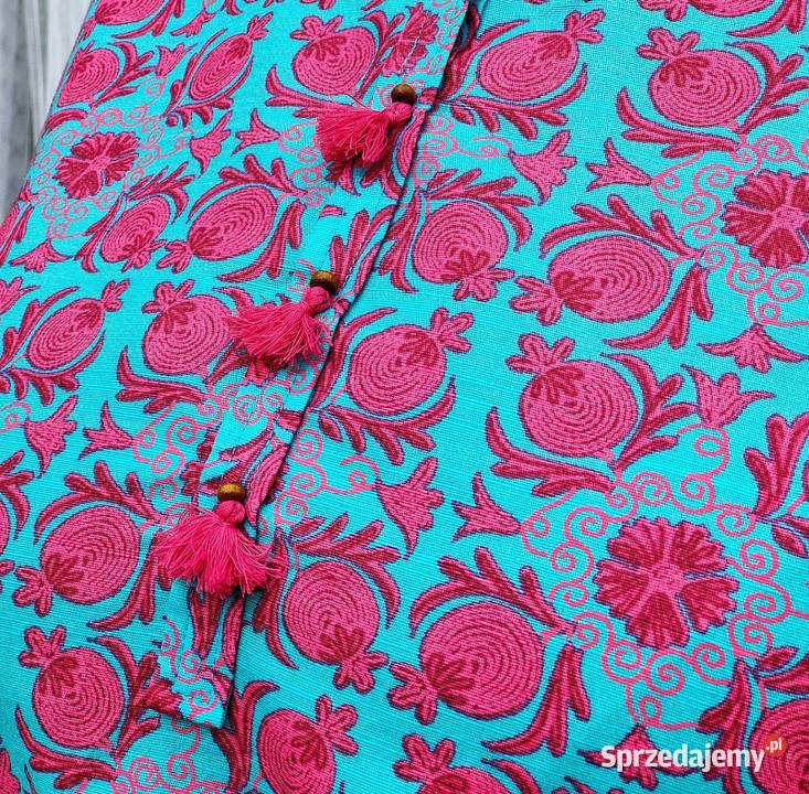 Długa tunika M 38 XL 42 plus size bawełna Rozmiar 38(M) Szczecin