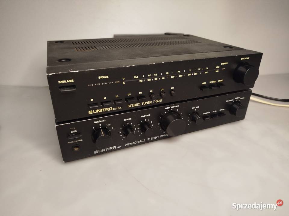 Wzmacniacz UNITRA PW80 i Tuner T8010 łódzkie Zgierz