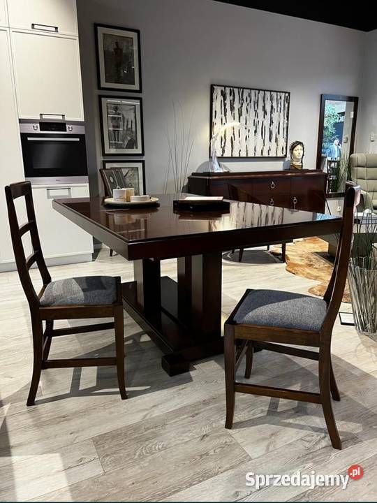 Zestaw 4 KRZESEŁ jest 8 włoskie Arca orzech Lublin sprzedam