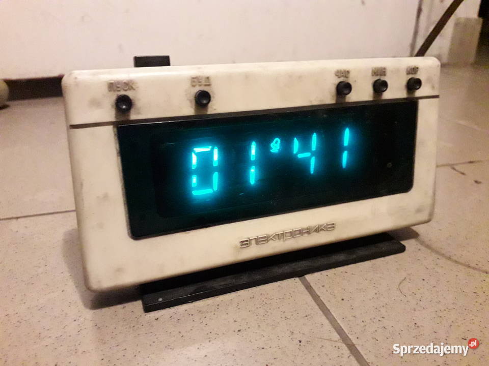 Vintage zegar elektroniczny z budzikiem prl Warszawa