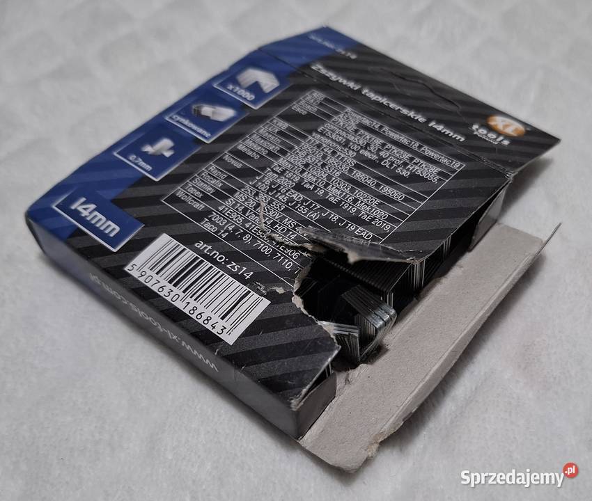 Zszywki tapicerskie 14mm uniwersalne 1000 Czeladź