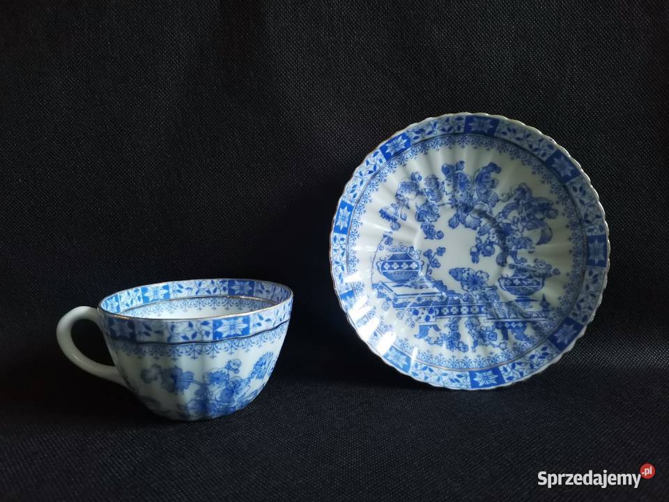 Stara przedwojenna filiżanka Echt China Blau Porcelana i szkło Katowice