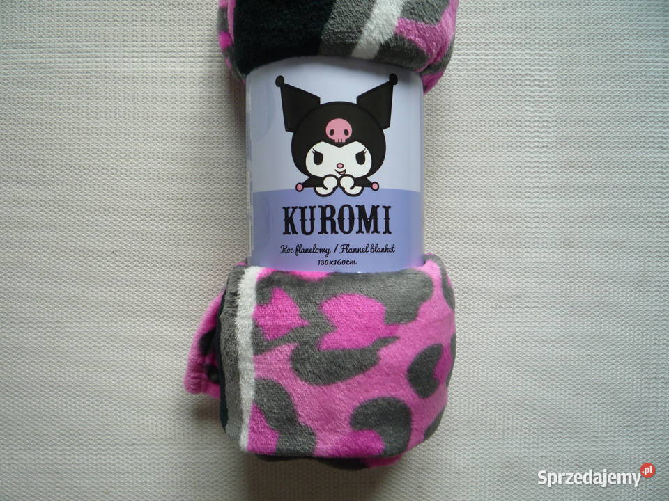 Kuromi Nowy Koc 130x160 Różowo czarny Sanrio zachodniopomorskie Szczecin