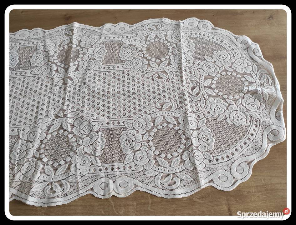 Obrus obrusik serweta koronkowa kwiaty 115 x 53 Płock