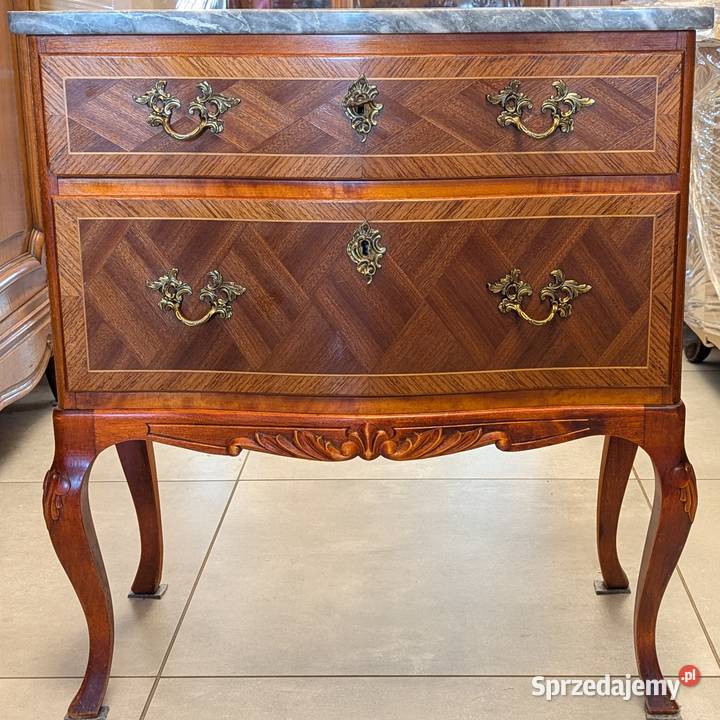 Piękna komoda intarsje marmursklep Dąbrowa śląskie Dąbrowa Górnicza
