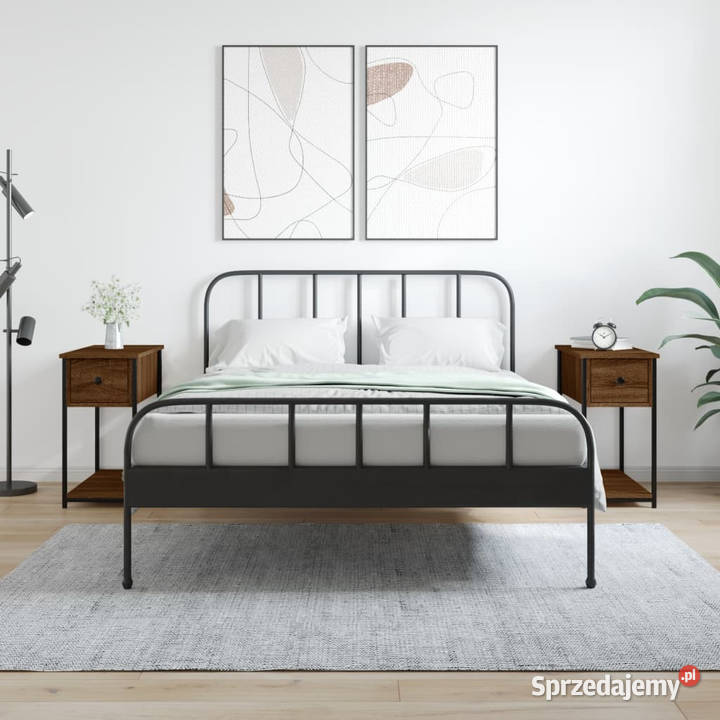Szafki nocne 2 brązowy dąb 30x60x60 WM826062 Warszawa