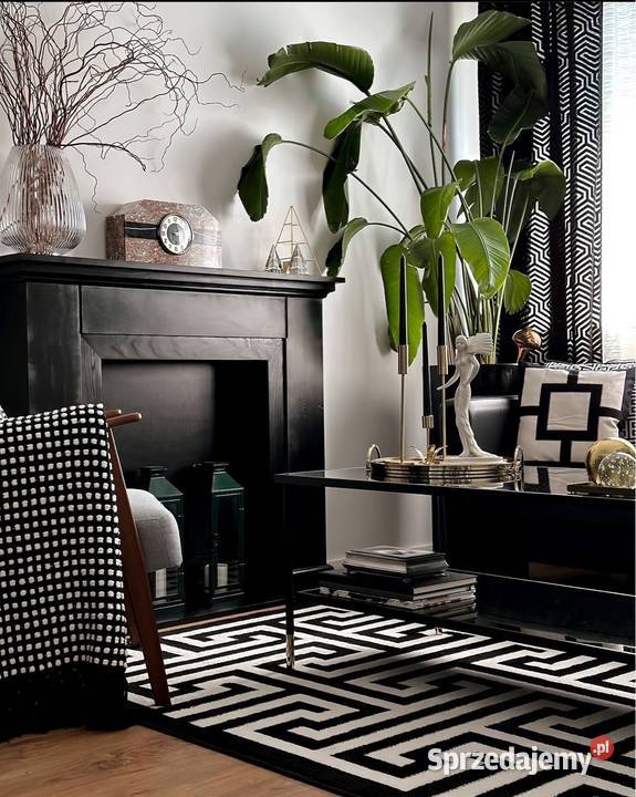 Kominek drewno atrapa portal obudowa loft glam Warszawa