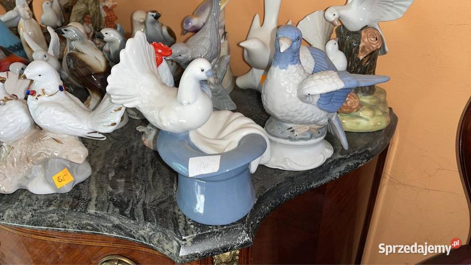 Figurka porcelanowa Piękny Gołąb ptaszek 65 Gdańsk