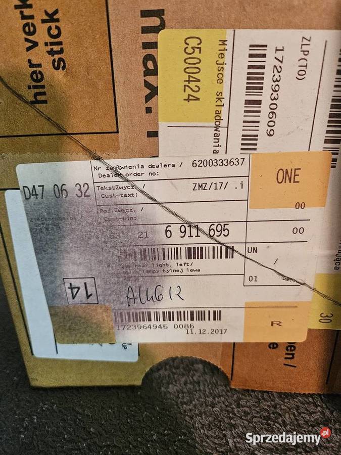 63216911695 uszczelka lampy lewy tył nowa aso Kraków