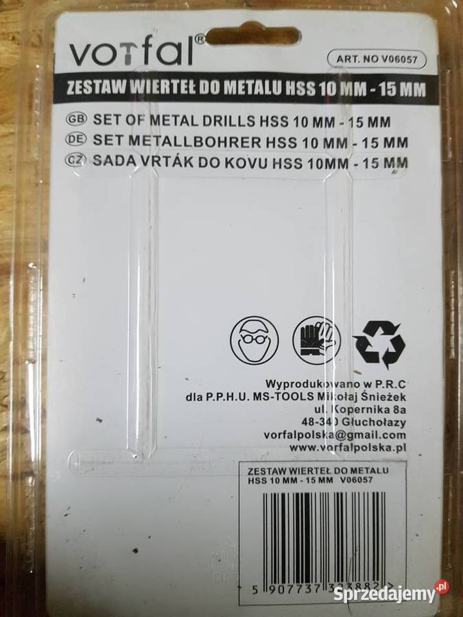 KOMPLET WIERTEŁ DO METALU 5 1015MM HSS VORFAL sprzedam