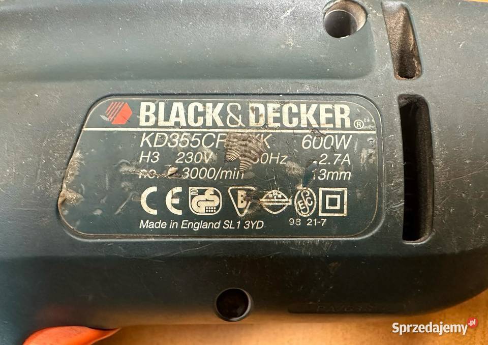 Wiertarka BLACKDECKER KD355CRE 600W Elbląg