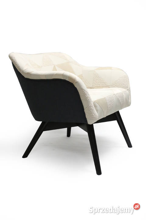 Fotel Patchwork Kubełkowy Retro Nowoczesny Kazimierz Biskupi sprzedam