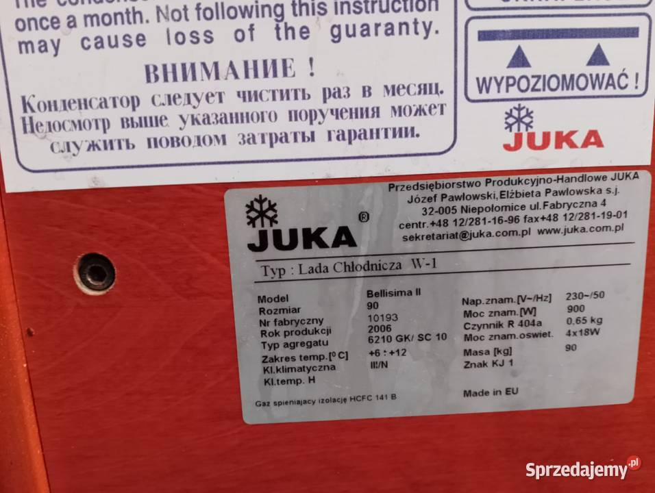 Witryna chłodnicza Juka Bellisima II W1 dolnośląskie Wrocław