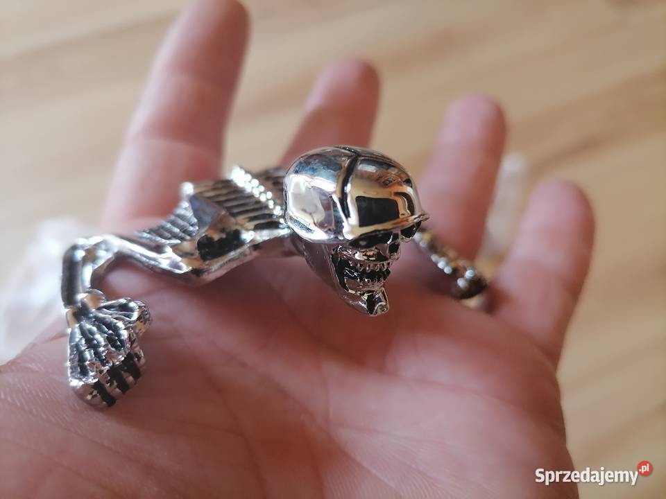 Ornament Chromowany na Lampę SZKIELET CZASZKA Konstantynów Łódzki