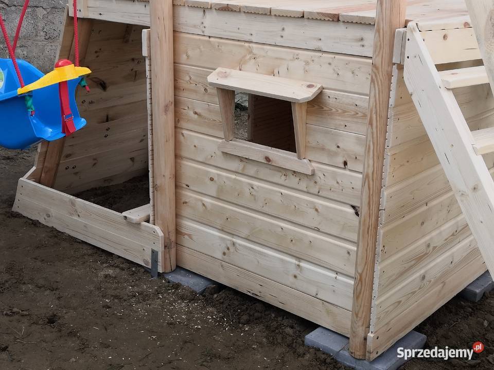 Plac zabaw dzieci huśtawka piaskownia ścianka Dom i Ogród Kawnice sprzedam