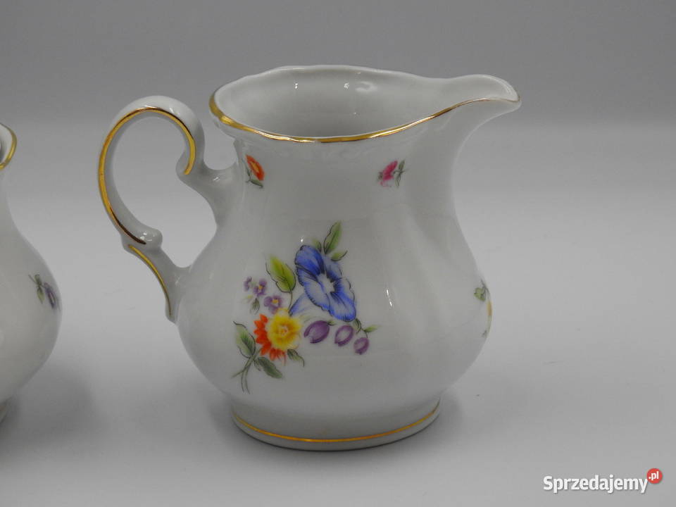 Piękny komplet porcelanowy cukiernica i mlecznik kujawsko-pomorskie Inowrocław sprzedam