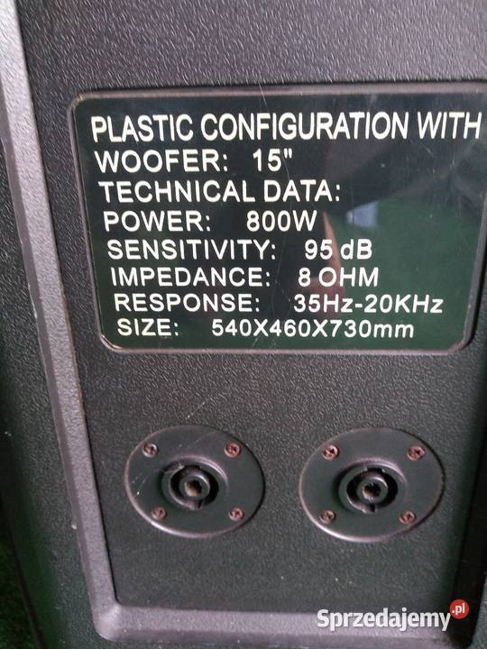 Kolumny głośnikowe duża moc Pozostałe Chrzanów