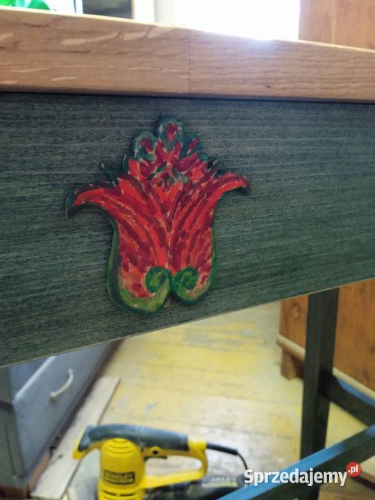 Konsola dębowa rustykalna vintage Żabno