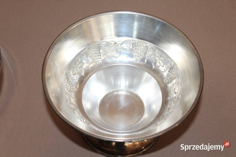 Posrebrzana patera ze szkłem 110 FiaF Szczecin