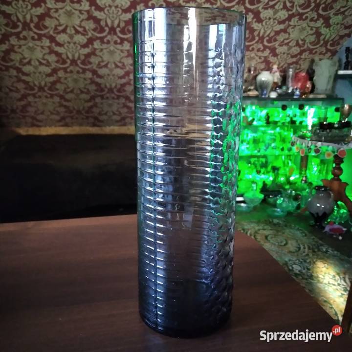Szklany wysoki wazon Sejny sprzedam