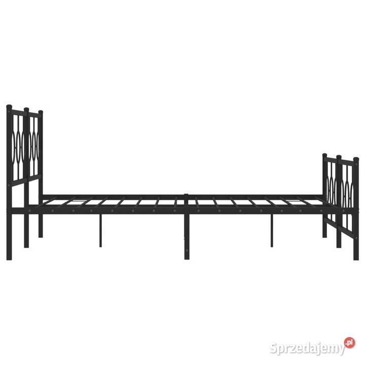 Łóżko Metalowe Czarne Rama Łóżka Ze Stelażem