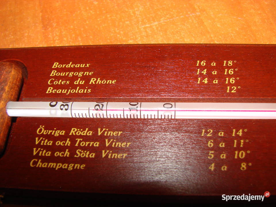 termometr do wina w pudełku Pozostałe Pruszcz Gdański