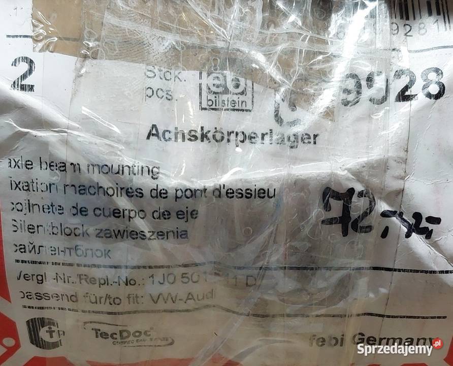 FEBI 19928 TULEJA BELKI TYŁ LP VW AUDI SEAT Mielęcin