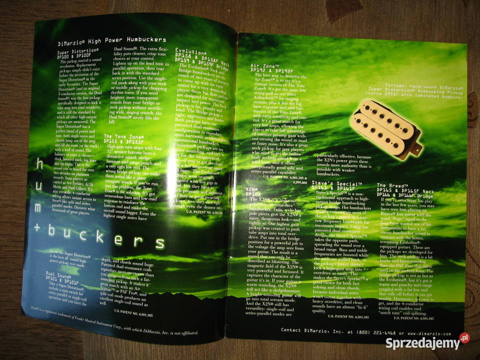 Di Marzio Pickups 2000 catalog katalog Kępice
