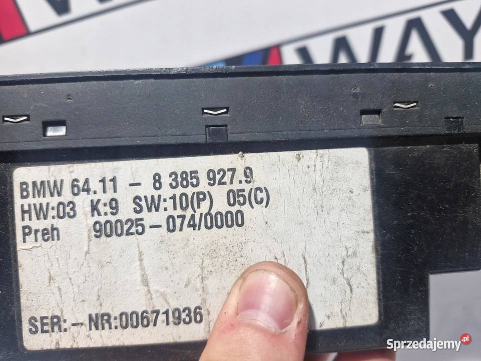 BMW 5 E39 PANEL NAWIEWU KLIMATYZACJI 8385927 osobowe dolnośląskie