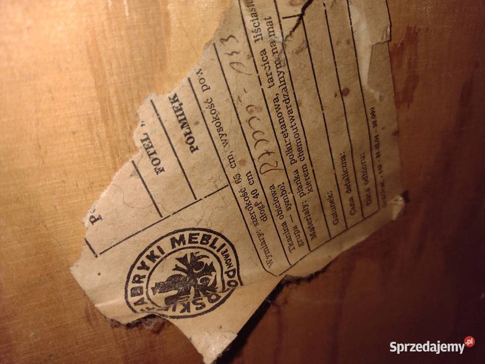 Fotel kadet PRL Brodnica