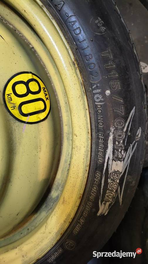 Koło dojazdowe Toyota Yaris 11570 R14 mazowieckie