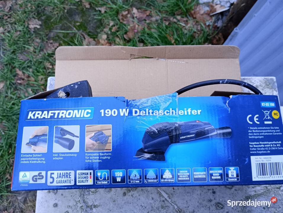 Szlifierka oscylacyjna KRAFTRONIC KT DS 190 świętokrzyskie