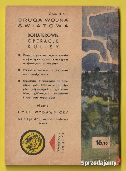 ŻÓŁTY TYGRYS JASTRZĄB 1970 miękka Łódź