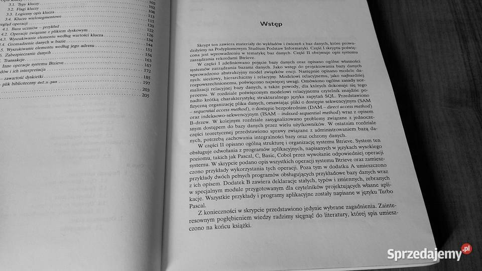 Wstęp do baz danych z opisem systemu Btrieve Książki naukowe i popularnonaukowe Gdańsk sprzedam