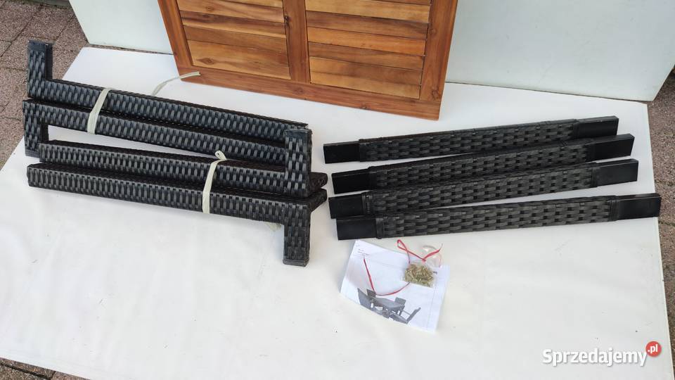 Zestaw mebli ogrodowych VidaXL 5 części czarny