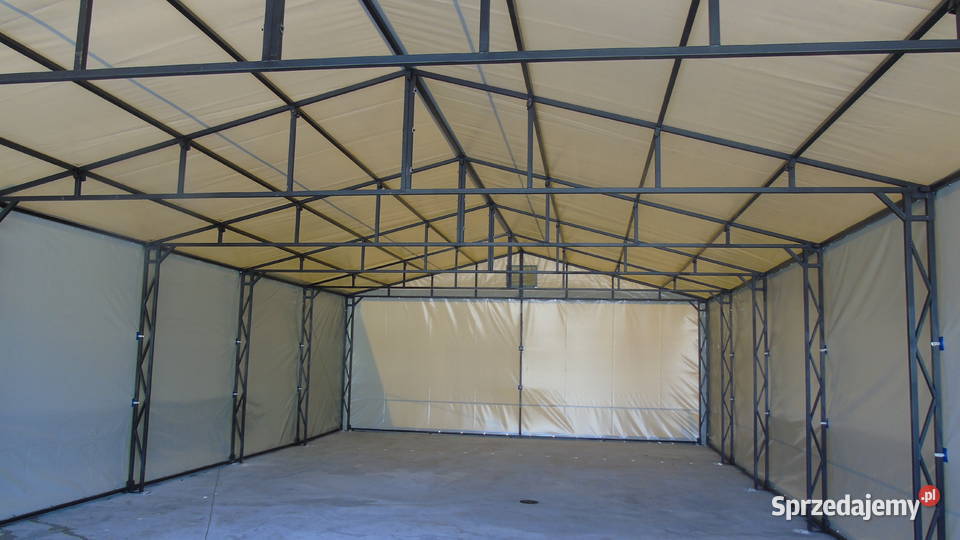 Hala namiotowa całoroczna magazyn z plandeki PVC Olsztyn
