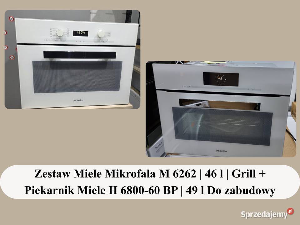 Biały Zestaw Miele Mikrofala M 6262 Piekarnik sprzedam