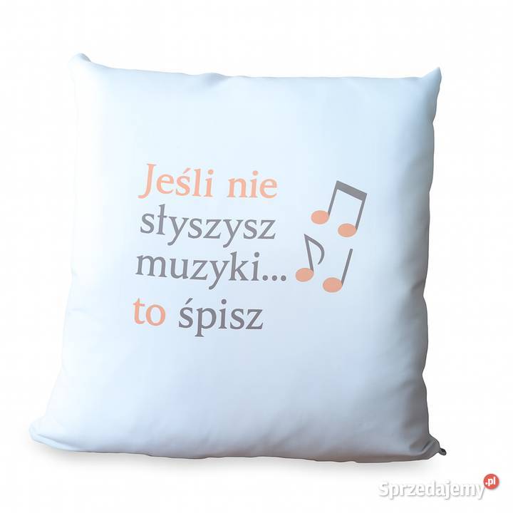 Poduszka z nadrukiem zabawny tekst 38x38 Idealna podkarpackie Dębna
